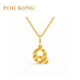 POH KONG 916/22K Yellow Gold Exquisite Alphabet Pendant Q