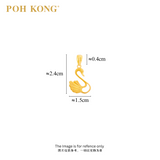 POH KONG 916/22K Gold Happy Love Swam Pendant