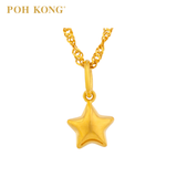 POH KONG 916/22K Yellow Gold Lucky Star Pendant
