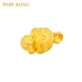 POH KONG 999/24K Yellow Gold 3D Zodiac Snake With Ruyi Pendant