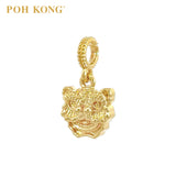 POH KONG 916/22K Yellow Gold Lion Dance Head Pendant