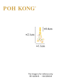 POH KONG 916/22K Yellow Gold White Enamel Horse Pendant