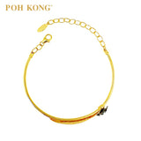 POH KONG 916/22K Yellow Gold Tranz Spider Classic Bangle