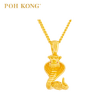 POH KONG 916/22K Yellow Gold Auspicious Prince Snake Pendant
