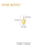 POH KONG 916/22K Yellow Gold Exquisite Alphabet Pendant V