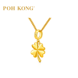 POH KONG 916/22K Yellow Gold Tranz Four Clover Pendant