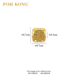 POH KONG 916/22K Yellow Gold "FU" Dice Shape Charm