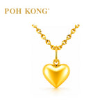 POH KONG 916/22K Yellow Gold Puffed Heart Pendant