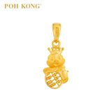 POH KONG 916/22K Yellow Gold Auspicious Fortune Abacus Snake Pendant