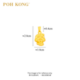 POH KONG 999/24K Yellow Gold 3D Zodiac Snake With Ruyi and Ribbon Pendant