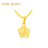 POH KONG 916/22K Yellow Gold Anggun Bunga Raya Pendant