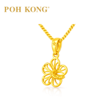 POH KONG 916/22K Yellow Gold Anggun Bunga Raya Pendant