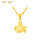 POH KONG 916/22K Yellow Gold Smiling Fish Pendant