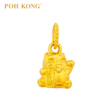POH KONG 916/22K Yellow Gold 'ZhaoCai' Lucky Cat Pendant