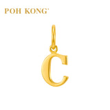 POH KONG 916/22K Gold Exquisite Alphabet Pendant C