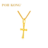 POH KONG 916/22K Yellow Gold Heart Crosslet Pendant