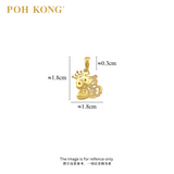 POH KONG 916/22K Yellow Gold Auspicious Fortune 'FU' Snake Pendant