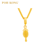 POH KONG 916/22K Yellow Gold Happy Love Double Happiness Comb Pendant