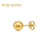 POH KONG 916/22K Yellow Gold Classic Round Shape Earrings