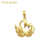 POH KONG 916/22K Yellow Gold Happy Love Swans In Love Pendant (2018)