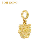 POH KONG 916/22K Yellow Gold Lion Dance Head Pendant