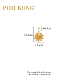 POH KONG 916/22K Yellow Gold Holographic Aura Daisy Pendant