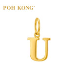 POH KONG 916/22K Yellow Gold Exquisite Alphabet Pendant U