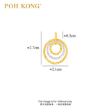 POH KONG 916/22K Yellow Gold Circular Pendant