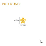 POH KONG Karya Anggun 916/22K Yellow Gold Bunga Melur Earrings