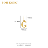 POH KONG 916/22K Yellow Gold Exquisite Alphabet Pendant G