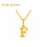 POH KONG 916/22K Yellow Gold Exquisite Alphabet Pendant F