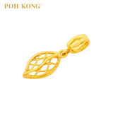POH KONG 916/22K Yellow Gold Anggun Leaf Net Pendant