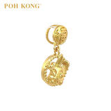 POH KONG 916/22K Yellow Gold Auspicious Rolling of Fortune Pendant