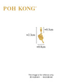 POH KONG 916/22K Yellow Gold Anggun Pickleball Pendant