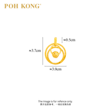 POH KONG 916/22K Yellow Gold Tranz Classic Collection Circle Pendant