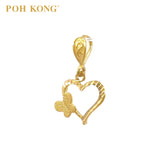POH KONG 916/22K Gold Butterfly Love Pendant