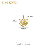 POH KONG 916/22K Gold Anggun Love and Flower Pendant (L)
