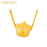 POH KONG 916/22K Yellow Gold Pudding Cat Charm
