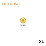 POH KONG 916/22K Yellow Gold Classic Round Shape Earrings