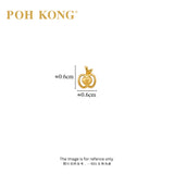 POH KONG 916/22K Yellow Gold Love Apple Earrings