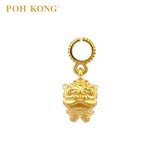 POH KONG 916/22K Yellow Gold "FU" Lion Dance Pendant