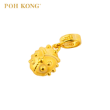 POH KONG 916/22K Yellow Gold Auspicious Worlds of Riches Charm