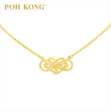 POH KONG 916/22K Yellow Gold Happy Love Ruyi Necklace