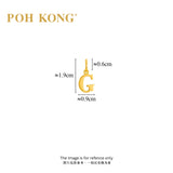 POH KONG 916/22K Yellow Gold Exquisite Alphabet Pendant G