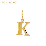 POH KONG 916/22K Gold Exquisite Alphabet Pendant K