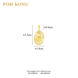 POH KONG 916/22K Yellow Gold Anggun Exquisite Bunga Raya Pendant