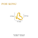 POH KONG 916/22K Yellow Gold 3D Heart Shape Pendant