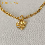 POH KONG 916/22K Yellow Gold Happy Love Rose Bracelets