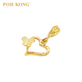 POH KONG 916/22K Gold Butterfly Love Pendant