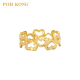 POH KONG 916/22K Gold Lots Of Love Ring